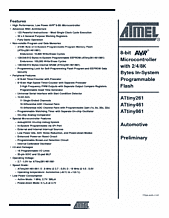 DataSheet ATtiny861 Automotive pdf